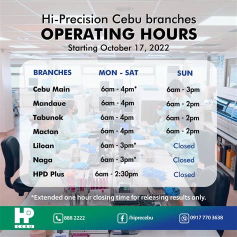 is hi-precision open on holidays|Please take note of our branch .